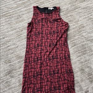 Red Haute Sleeveless Dress with Embellishment